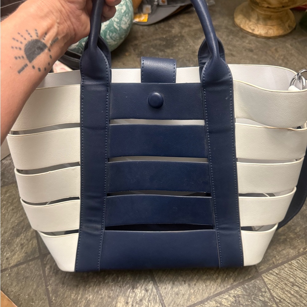 Urban Expressions Navy and White Tote Bag